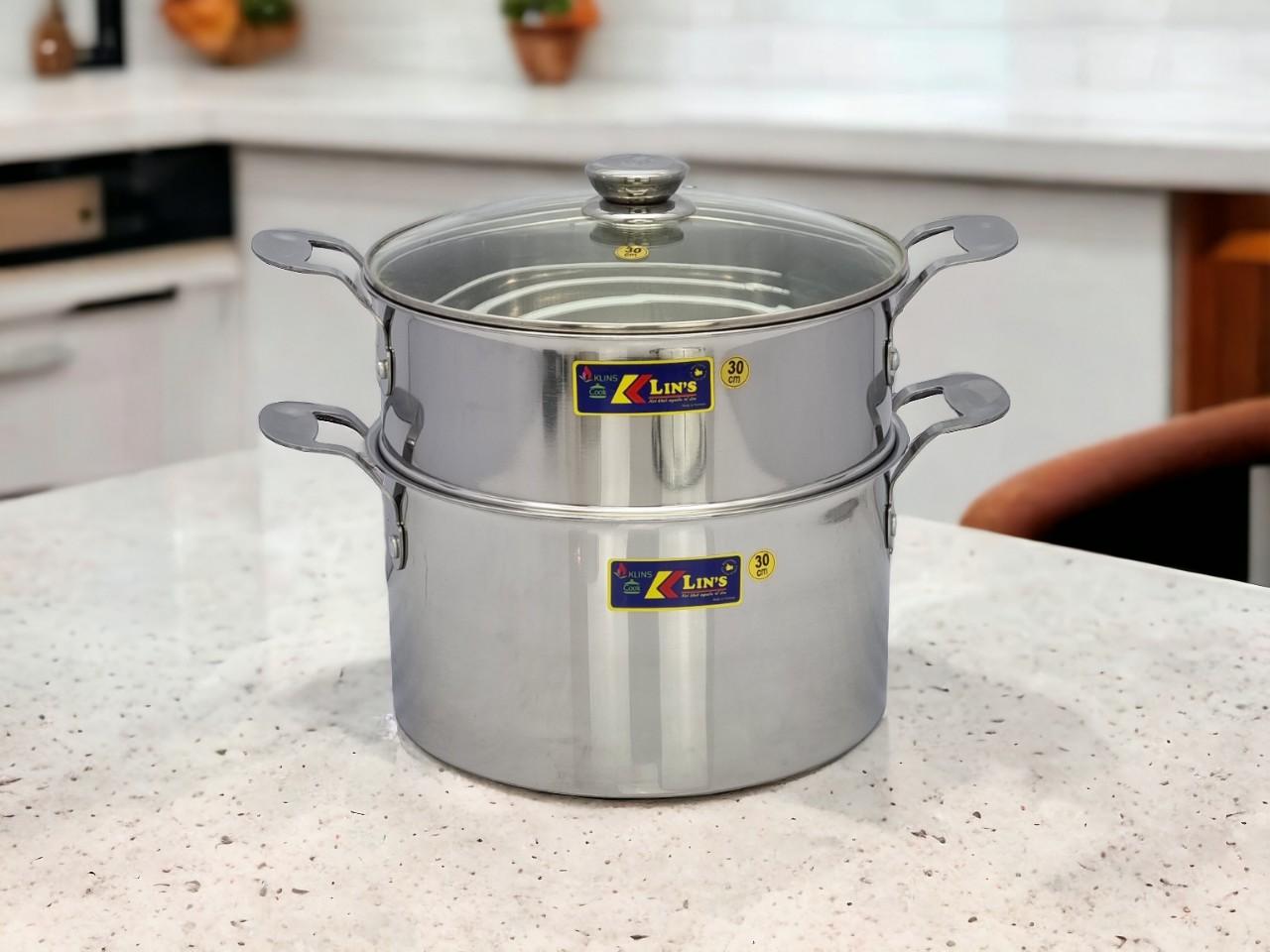 BỘ XỬNG INOX THÂN VUÔNG 1 ĐÁY KLINS CAO CẤP 30CM - TẶNG 10 MUỖNG INOX NẮP KÍNH BỘ XỬNG INOX THÂN VUÔNG 1 ĐÁY KLINS CAO CẤP 30CM - TẶNG 10 MUỖNG INOX