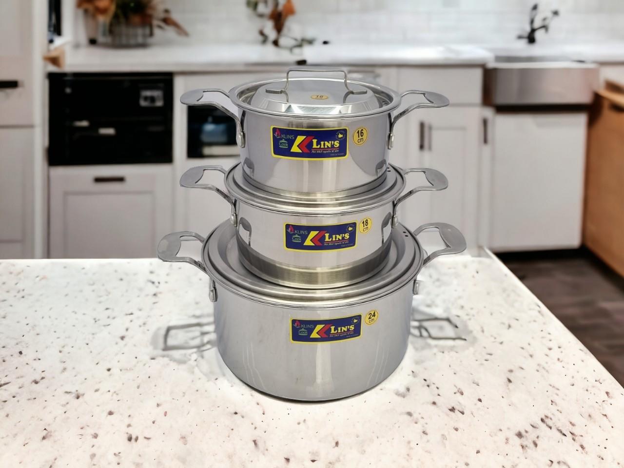BỘ 3 NỒI INOX 1 ĐÁY THÂN VUÔNG KLINS CAO CẤP 16CM-18CM-24CM (NẮP INOX) - TẶNG 2 GẮP ĐÁ 272beac375dd40de965b6861b6cf15f6tplv o3syd03w52 origin jpeg