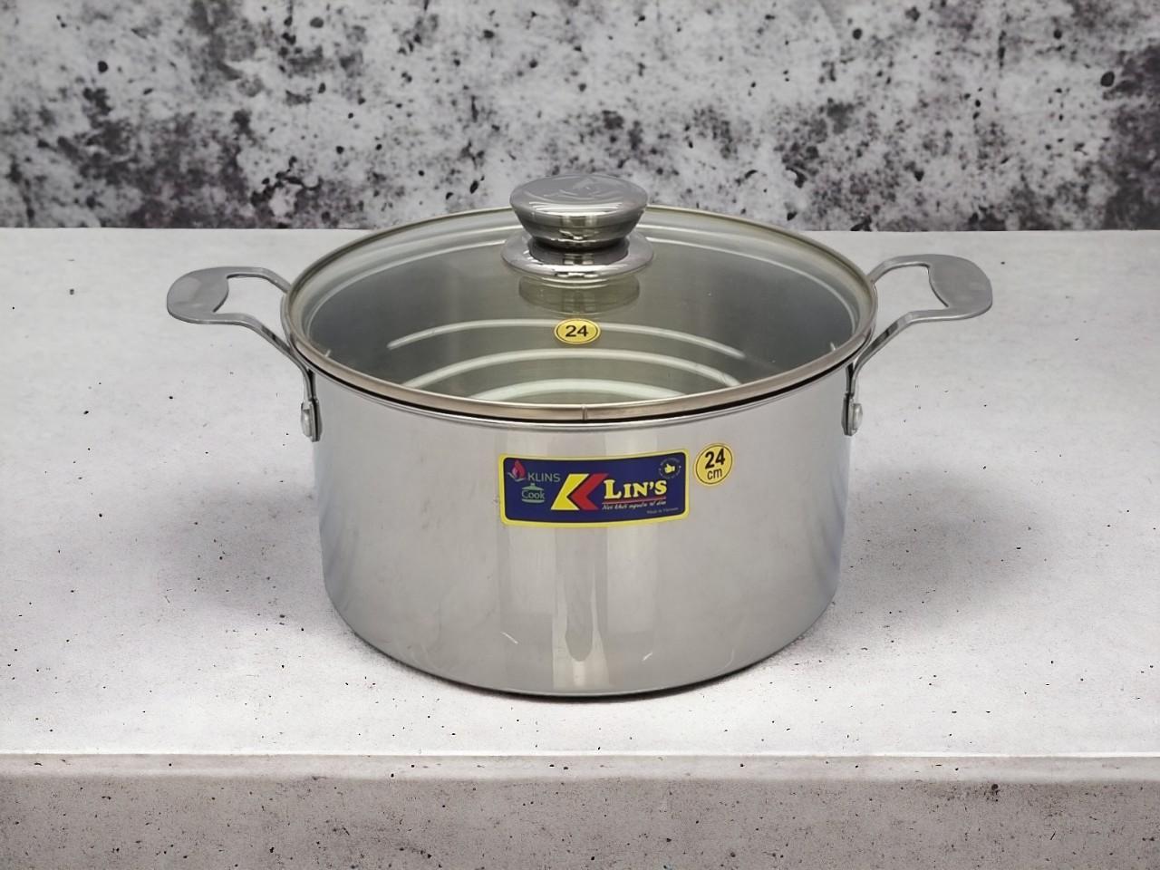 NỒI INOX 1 ĐÁY THÂN VUÔNG KLINS CAO CẤP 24CM (NẮP KÍNH) 2b602189553244289fa241925932f9b1tplv o3syd03w52 origin jpeg