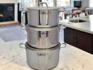 BỘ 3 NỒI INOX CAO CẤP 28CM-30CM-32CM