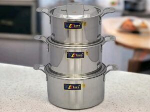 BỘ 3 NỒI INOX 1 ĐÁY THÂN VUÔNG KLINS CAO CẤP 22CM-24CM-26CM (NẮP INOX) - TẶNG 2 GẮP ĐÁ 51aa1d54635a456b8f47d3e15a98f2c1tplv o3syd03w52 origin jpeg