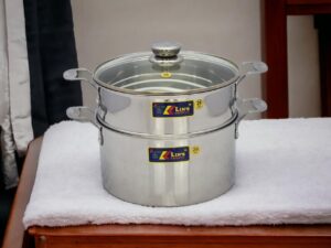 BỘ XỬNG INOX THÂN VUÔNG 1 ĐÁY KLINS CAO CẤP 26CM - TẶNG 10 MUỖNG INOX