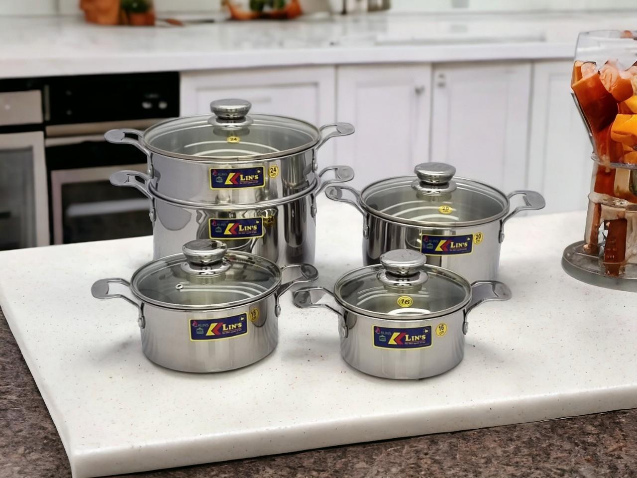 BỘ 5 NỒI INOX THÂN VUÔNG KLINS CAO CẤP 16CM-18CM-20CM-24CM-XỬNG 24CM - TẶNG 10 MUỖNG INOX NẮP INOX 8de62f412af947f6a8478b0206315c16tplv o3syd03w52 origin jpeg