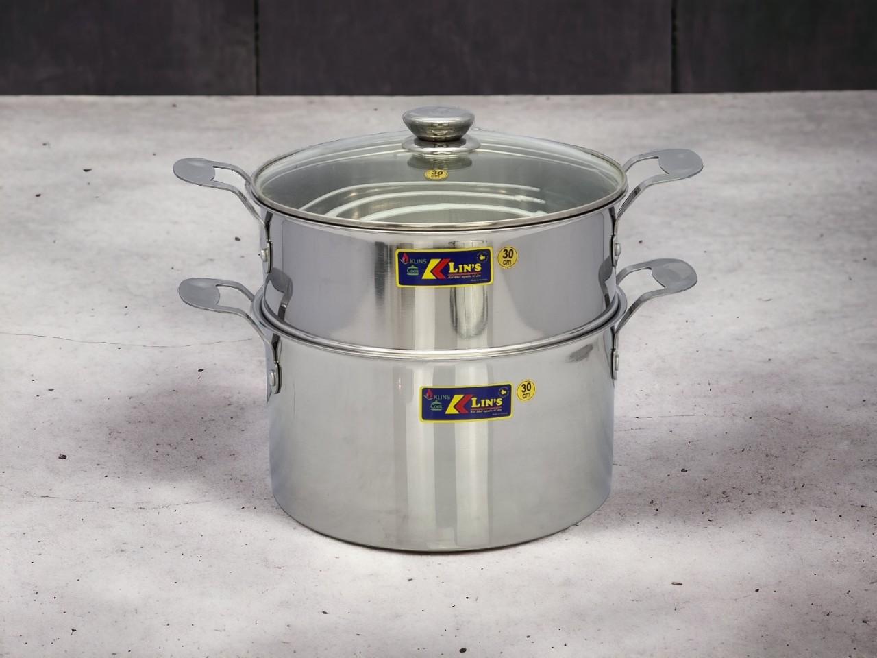 BỘ XỬNG INOX THÂN VUÔNG 1 ĐÁY KLINS CAO CẤP 30CM - TẶNG 10 MUỖNG INOX NẮP KÍNH 8e19661654fc4210801327dd4abf84b5tplv o3syd03w52 origin jpeg