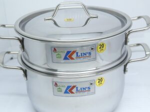 BỘ NỒI XỬNG INOX KLINS CAO CẤP 20CM-32CM (NẮP INOX +)