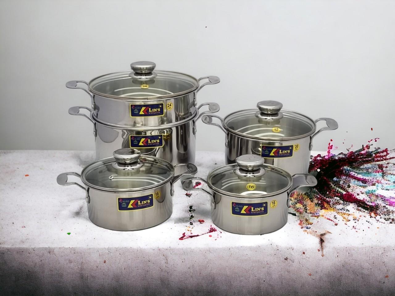 BỘ 5 NỒI INOX THÂN VUÔNG KLINS CAO CẤP 16CM-18CM-20CM-24CM-XỬNG 24CM - TẶNG 10 MUỖNG INOX NẮP INOX b576f496ad15404e80f4ba99f400a64dtplv o3syd03w52 origin jpeg