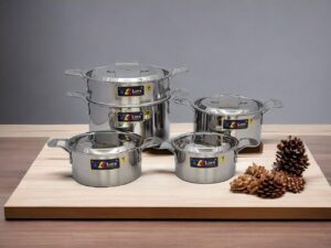 BỘ 5 NỒI INOX THÂN VUÔNG KLINS CAO CẤP 16CM-18CM-20CM-24CM-XỬNG 24CM - TẶNG 10 MUỖNG INOX NẮP INOX e9ad6a67b3b04333be4b5d9e38cbf0d3tplv o3syd03w52 origin jpeg