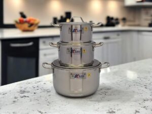 BỘ 3 NỒI INOX CAO CẤP 16CM-18CM-20CM