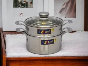 BỘ XỬNG INOX THÂN VUÔNG 1 ĐÁY KLINS CAO CẤP 20CM - TẶNG 10 MUỖNG INOX